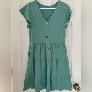 MITILLY Women's Casual T-Shirt Dresses Loose Swing Short Dress with Pockets